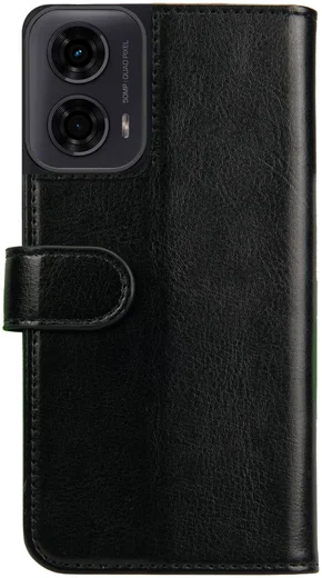 Rosso Element Motorola Moto G55 Hoesje Book Case Wallet Zwart afbeelding 2