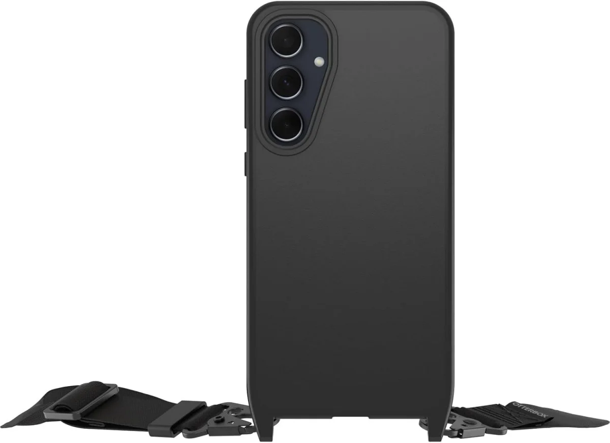 OtterBox React Lanyard Samsung Galaxy A35 Hoesje met Koord Zwart afbeelding 2