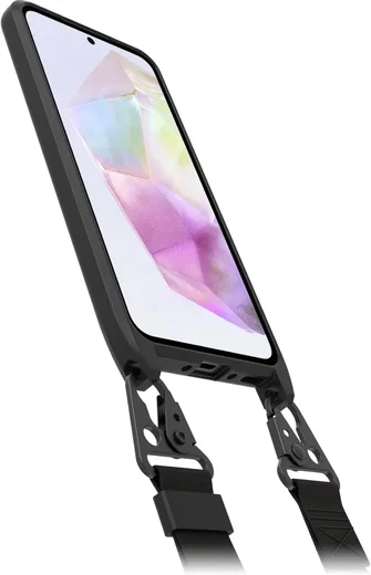 OtterBox React Lanyard Samsung Galaxy A35 Hoesje met Koord Zwart afbeelding 5