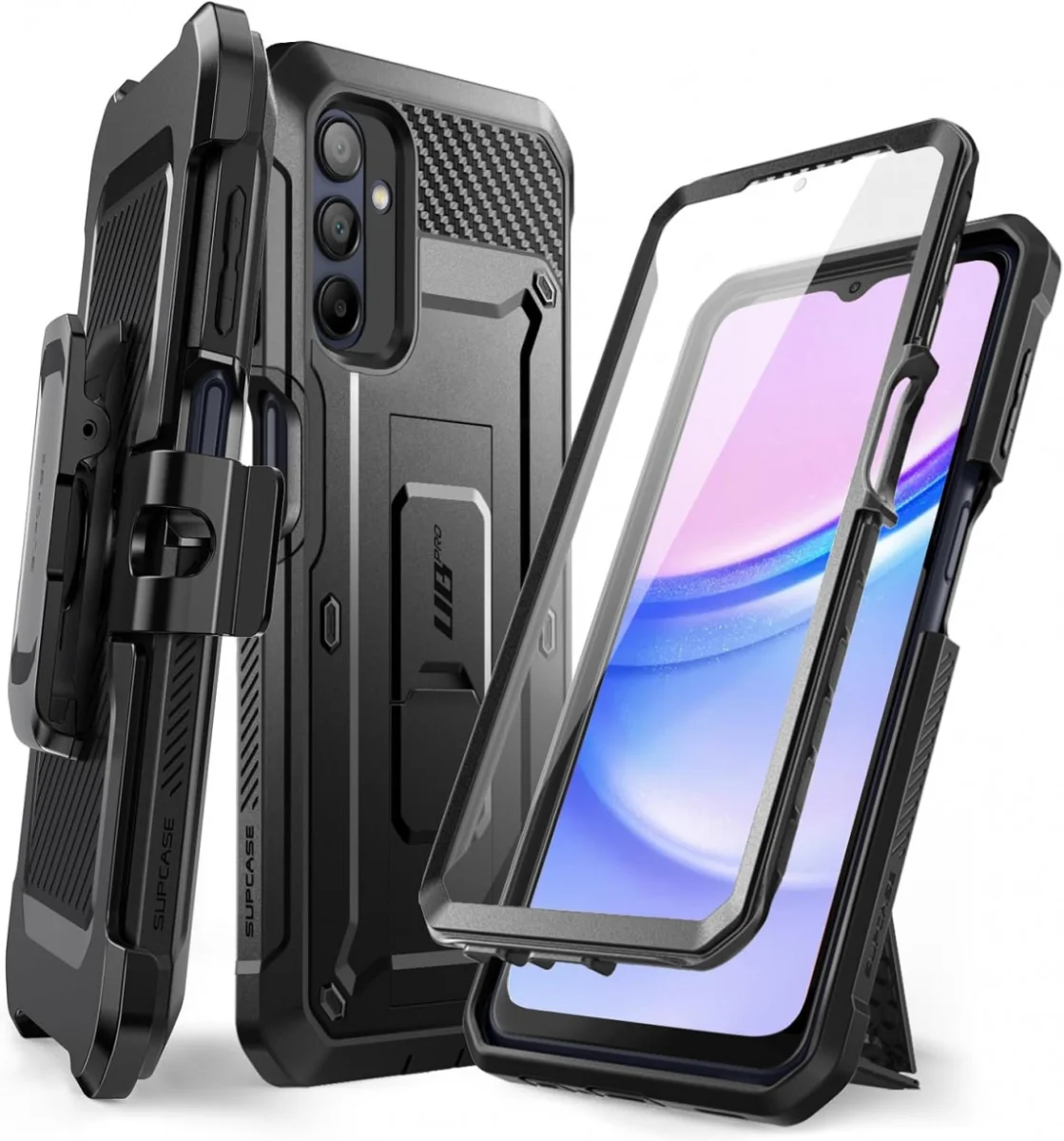 SUPCASE UB Pro Samsung Galaxy A16 Hoesje Full Protect Kickstand Zwart afbeelding 1