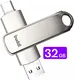 Buddi USB-A en USB-C Stick Dual Geheugenstick 32GB Grijs afbeelding 1