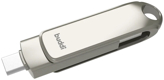 Buddi USB-A en USB-C Stick Dual Geheugenstick 128GB Grijs afbeelding 12