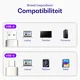 Buddi USB-A en USB-C Stick Dual Geheugenstick 128GB Grijs afbeelding 7