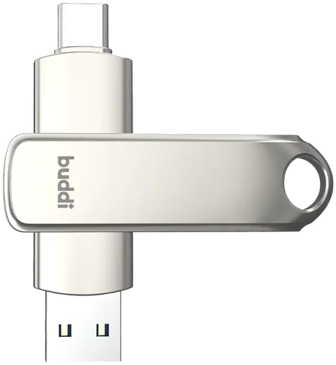 Buddi USB-A en USB-C Stick Dual Geheugenstick 128GB Grijs afbeelding 9
