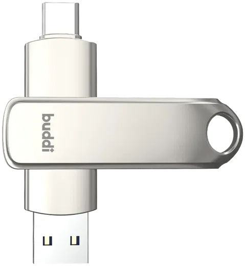 Buddi USB-A en USB-C Stick Dual Geheugenstick 512GB Grijs afbeelding 9