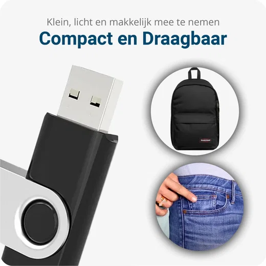 SBG USB Stick 2GB Flash Drive USB 2.0 Zwart afbeelding 3
