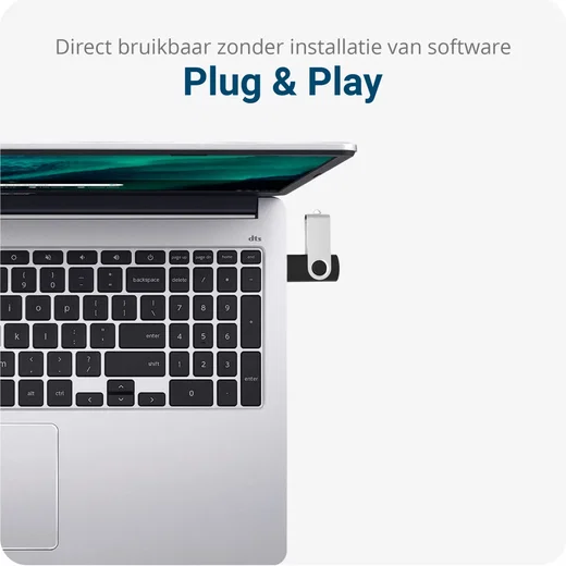 SBG USB Stick 2GB Flash Drive USB 2.0 Zwart afbeelding 5