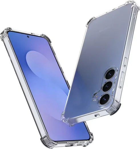 Samsung Galaxy S25 Hoesje Schokbestendig en Dun TPU Back Cover Transparant afbeelding 1