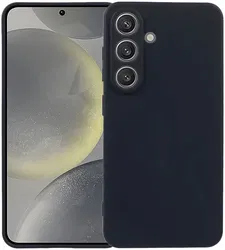 Samsung Galaxy S25 Hoesje Dun TPU Back Cover Matte Zwart afbeelding