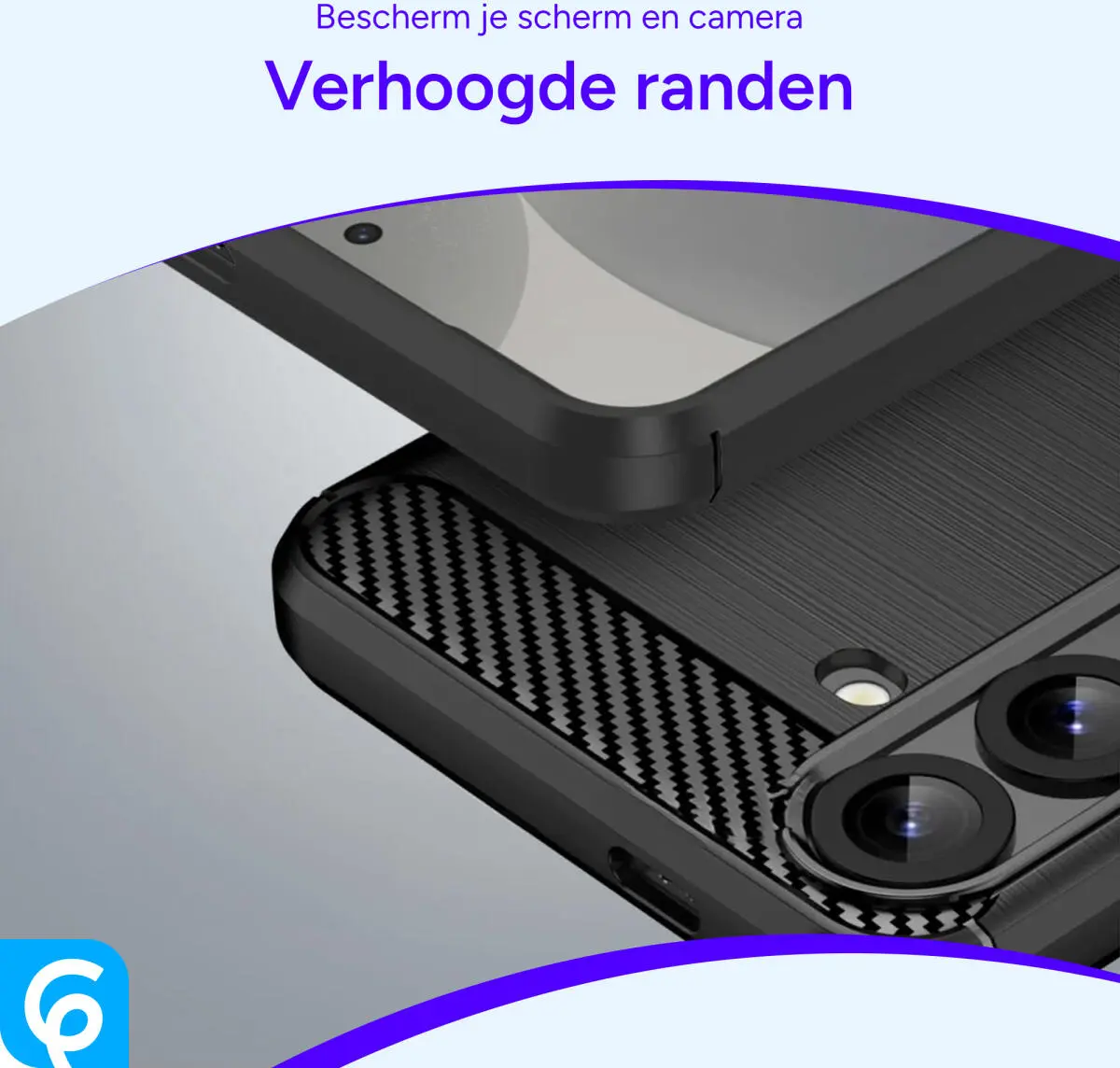 Samsung Galaxy S25 Hoesje Geborsteld TPU Flexibele Back Cover Zwart afbeelding 4