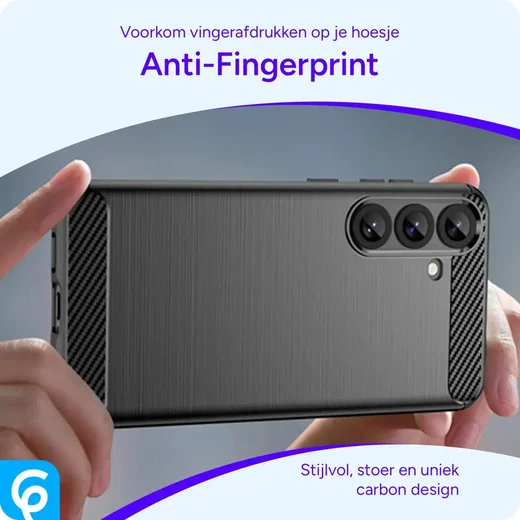 Samsung Galaxy S25 Hoesje Geborsteld TPU Flexibele Back Cover Zwart afbeelding 5