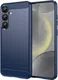 Samsung Galaxy S25 Hoesje Geborsteld TPU Flexibele Back Cover Blauw