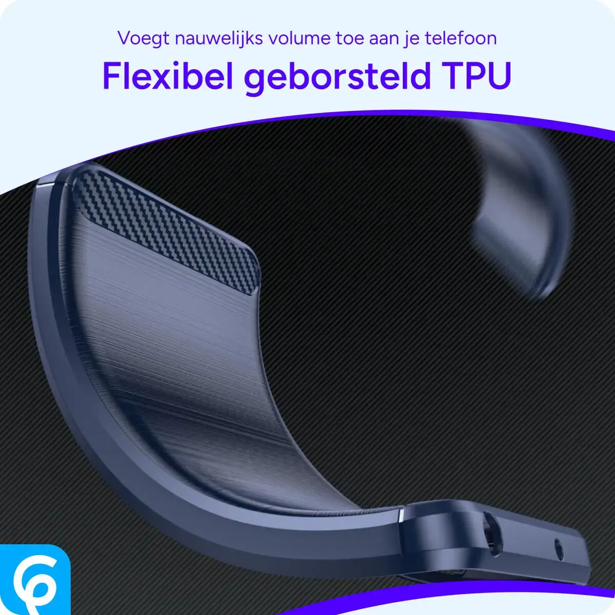 Samsung Galaxy S25 Hoesje Geborsteld TPU Flexibele Back Cover Blauw afbeelding 7
