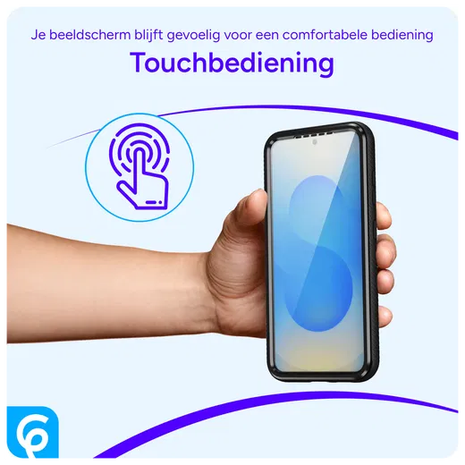 Samsung Galaxy S25 Hoesje Full Protect 360° Cover met MagSafe / Qi2 Zwart afbeelding 6