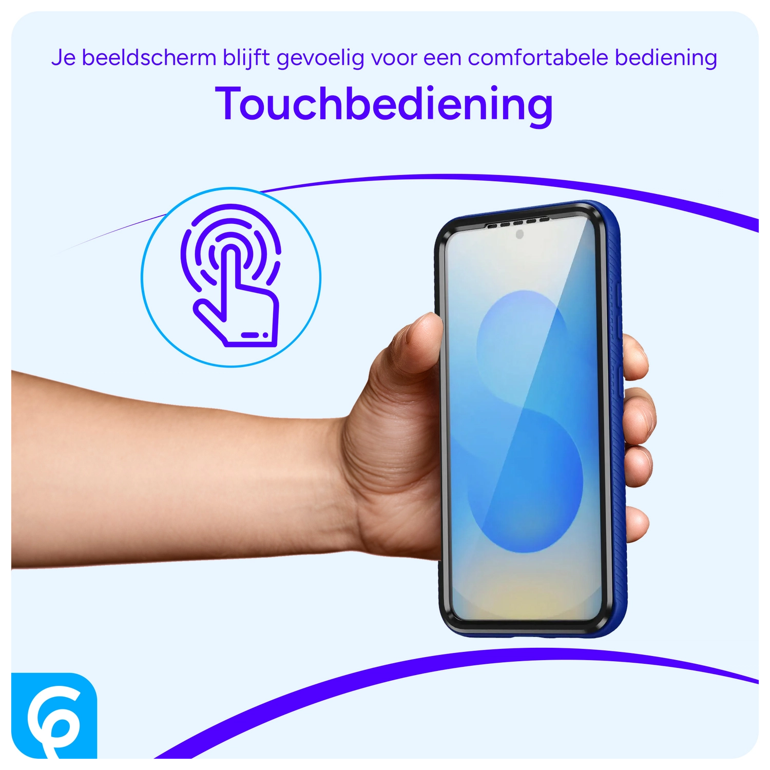 Samsung Galaxy S25 Hoesje Full Protect 360° Cover met MagSafe / Qi2 Blauw afbeelding 6