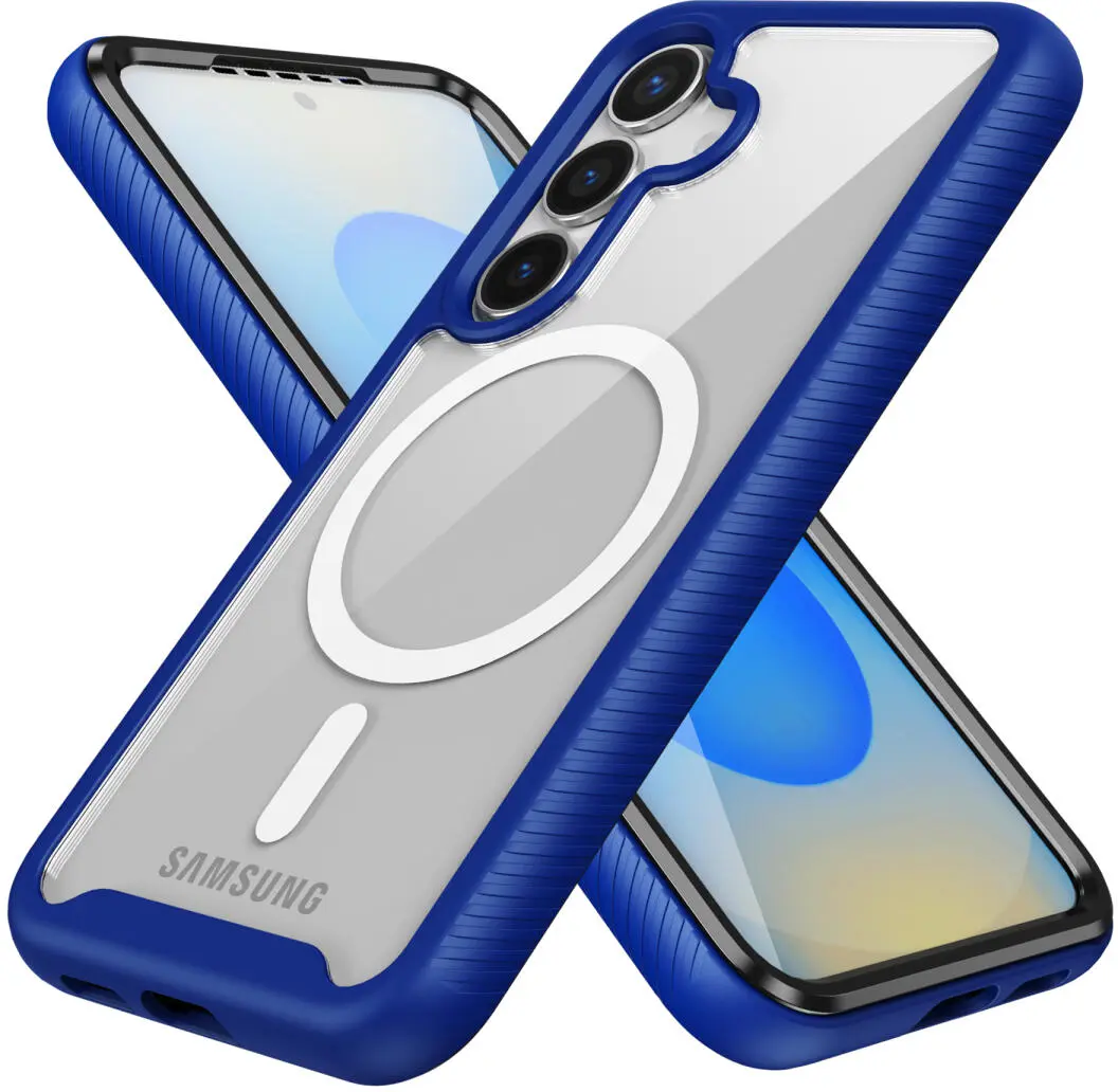 Samsung Galaxy S25 Hoesje Full Protect 360° Cover met MagSafe / Qi2 Blauw afbeelding 9