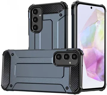 Samsung Galaxy S25 Hoesje Shock Proof Hybride Back Cover Blauw