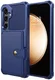 Samsung Galaxy S25 Hoesje 3-in-1 Pasjes Portemonnee Back Cover Blauw afbeelding 10
