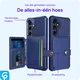 Samsung Galaxy S25 TPU Back Cover met Kunstleren Wallet Blauw afbeelding 8