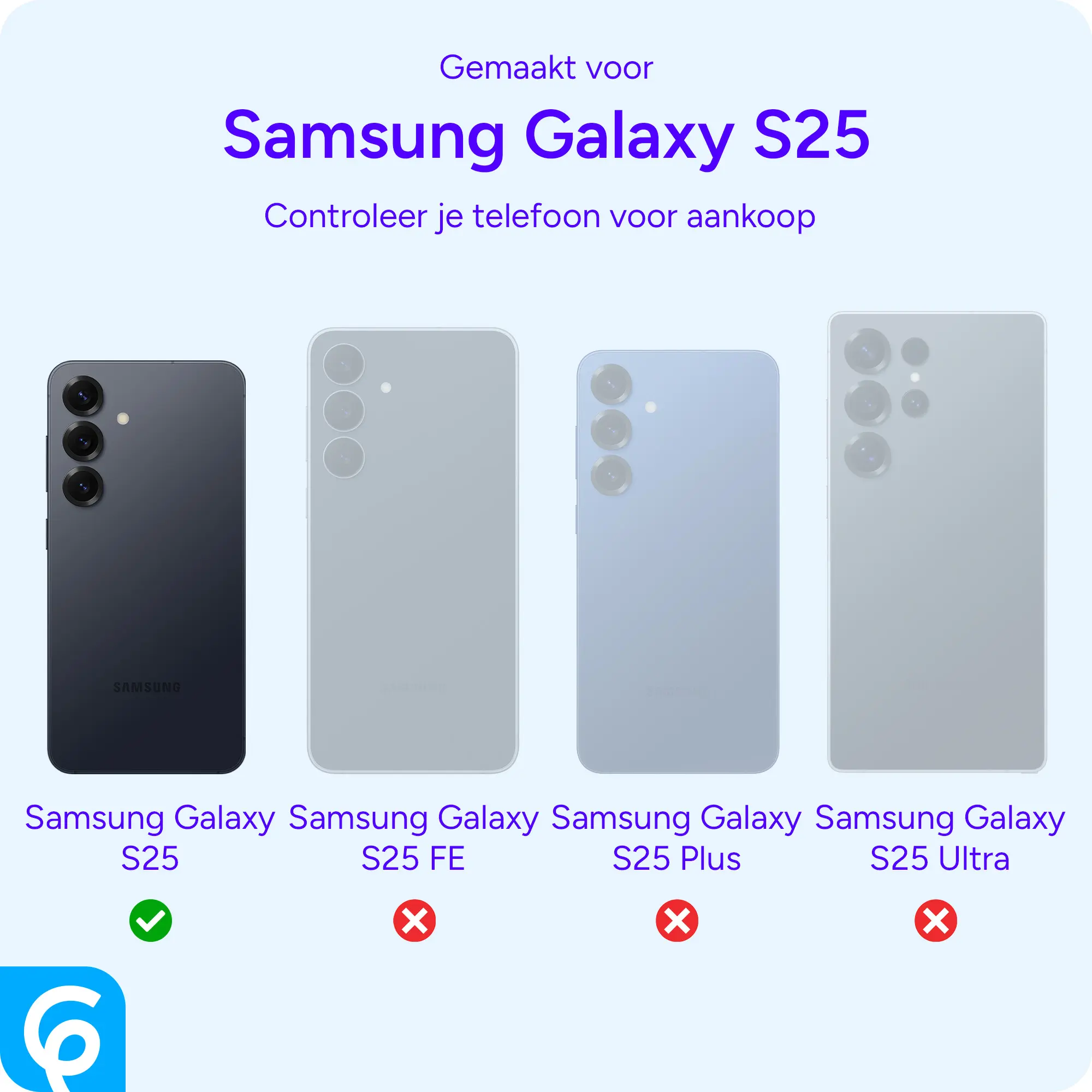 Samsung Galaxy S25 TPU Back Cover met Kunstleren Wallet Blauw afbeelding 3