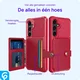 Samsung Galaxy S25 TPU Back Cover met Kunstleren Wallet Rood afbeelding 8