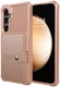 Samsung Galaxy S25 Hoesje 3-in-1 Pasjes Portemonnee Back Cover Roze afbeelding 3