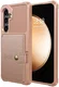 Samsung Galaxy S25 TPU Back Cover met Kunstleren Wallet Roze afbeelding 10