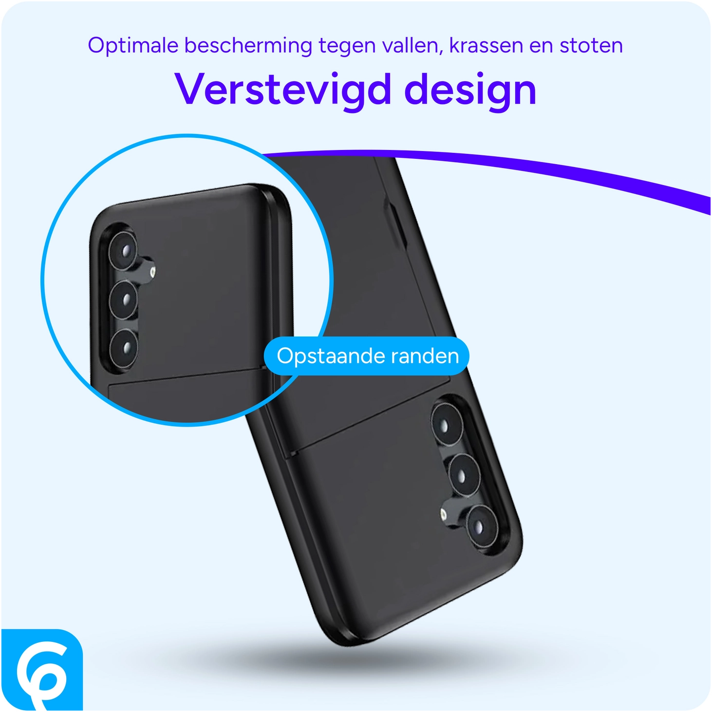 Samsung Galaxy S25 Hoesje met Slider Kaarthouder Back Cover Zwart afbeelding 4