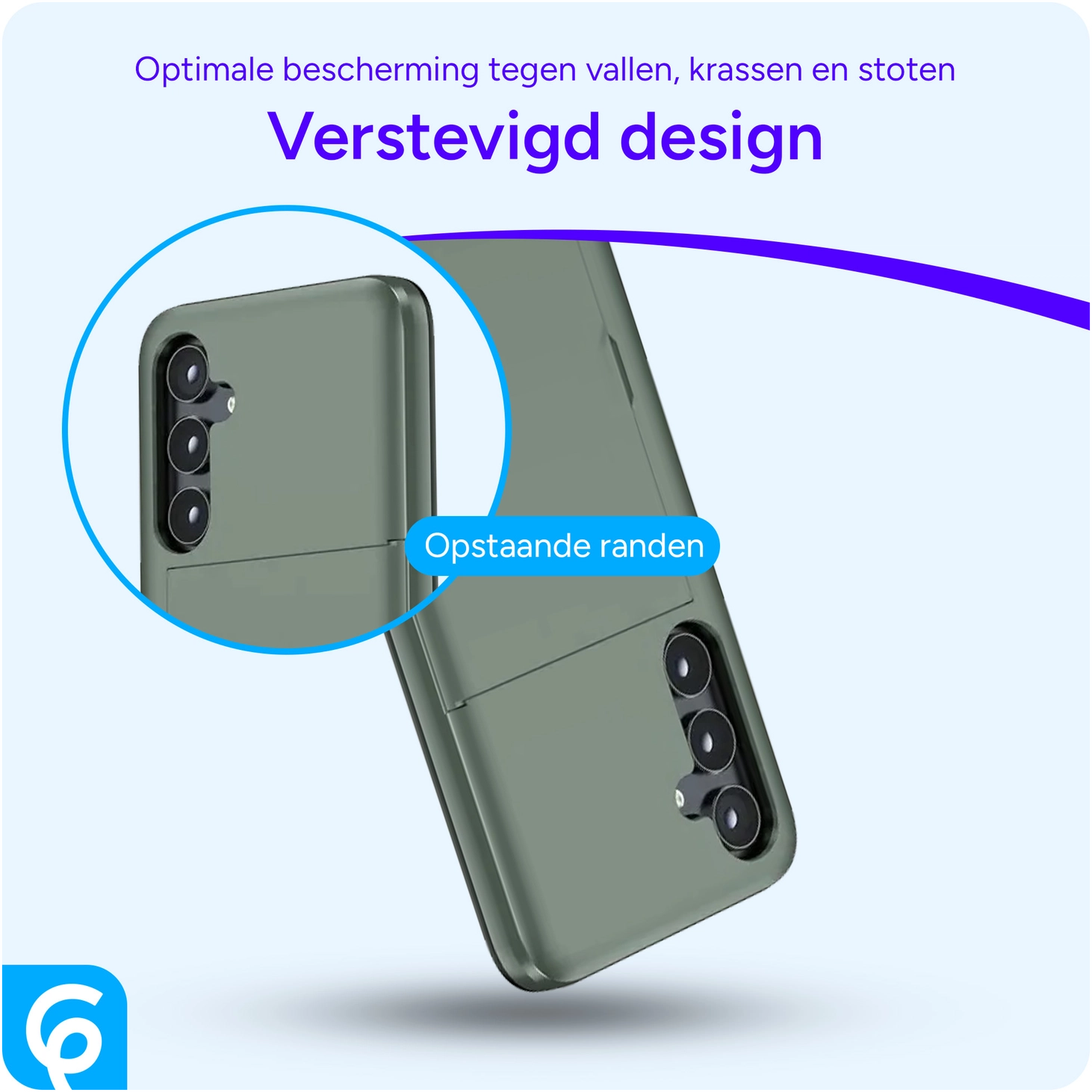 Samsung Galaxy S25 Hoesje met Slider Kaarthouder Back Cover Groen afbeelding 2