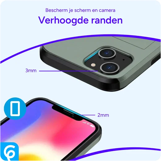 Samsung Galaxy S25 Hoesje met Slider Kaarthouder Back Cover Groen afbeelding 7