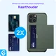 Samsung Galaxy S25 Hoesje met Slider Kaarthouder Back Cover Groen afbeelding 10