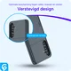 Samsung Galaxy S25 Hoesje met Slider Kaarthouder Back Cover Blauw afbeelding 2