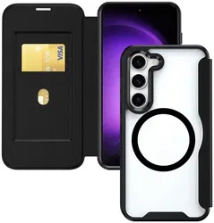 Samsung Galaxy S25 Hoesje met MagSafe / Qi2 Book Case Zwart afbeelding