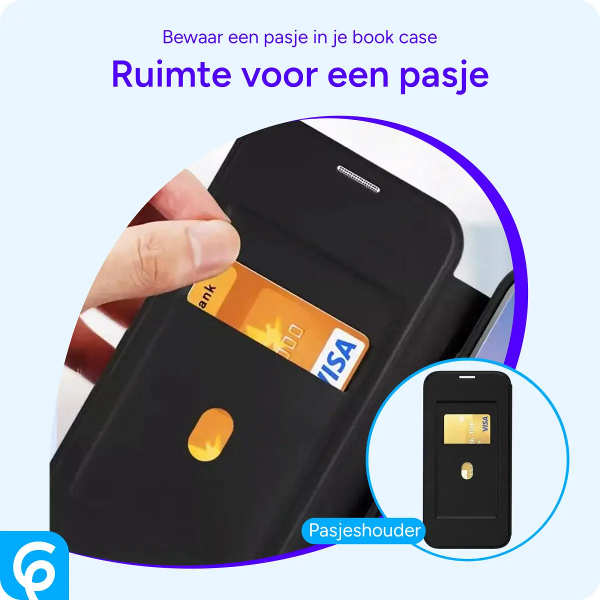 Samsung Galaxy S25 Hoesje met MagSafe / Qi2 Book Case Zwart afbeelding 2