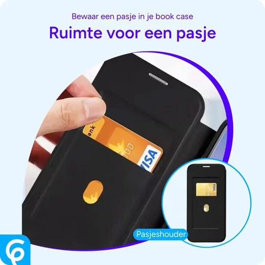 Samsung Galaxy S25 Hoesje met MagSafe / Qi2 Book Case Zwart afbeelding 2