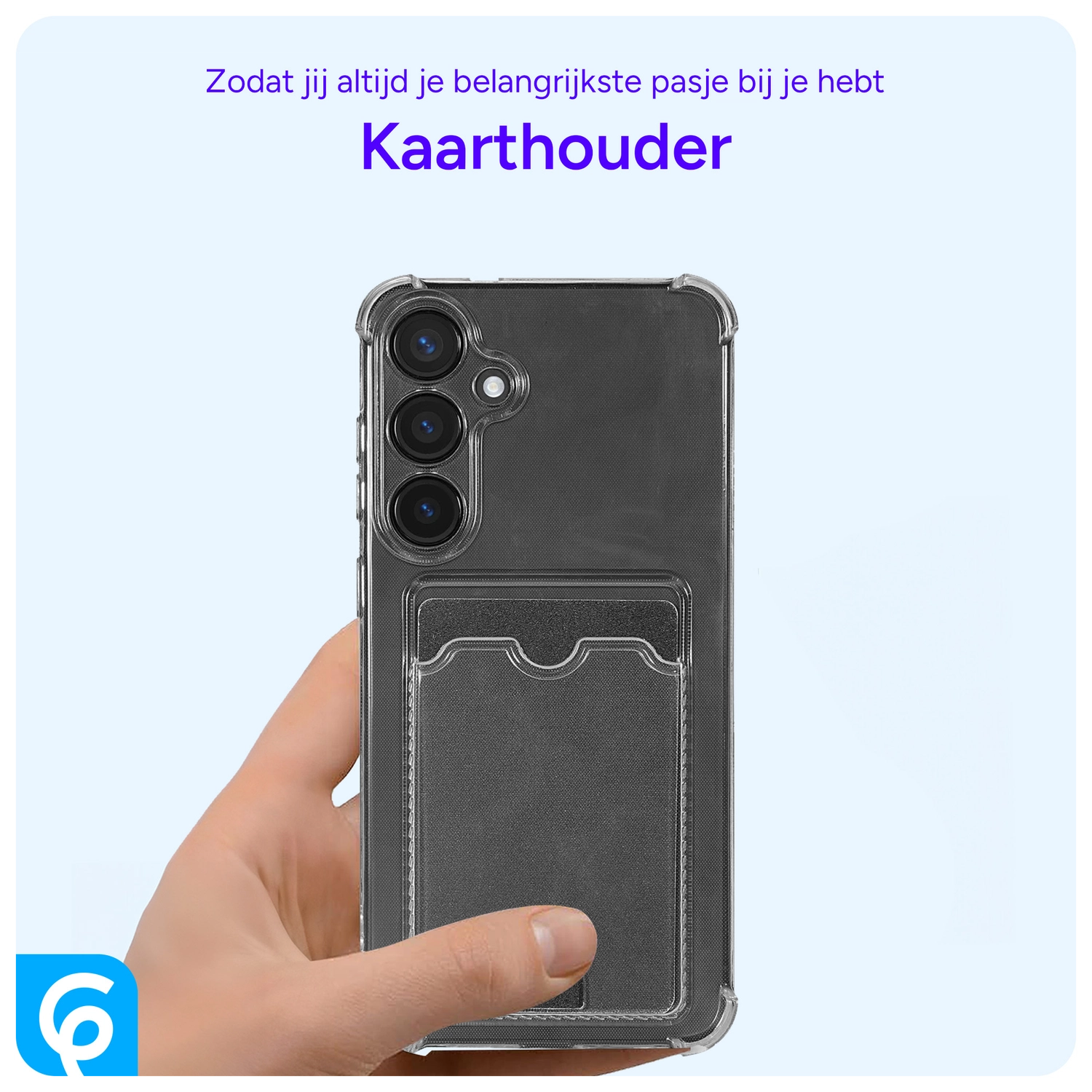 Samsung Galaxy S24 Hoesje Dun TPU met Pasjeshouder Back Cover Transparant afbeelding 5