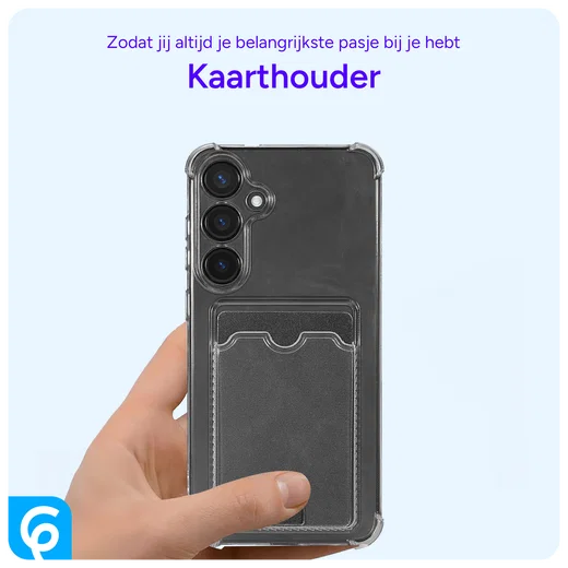 Samsung Galaxy S24 Hoesje Dun TPU met Pasjeshouder Back Cover Transparant afbeelding 5