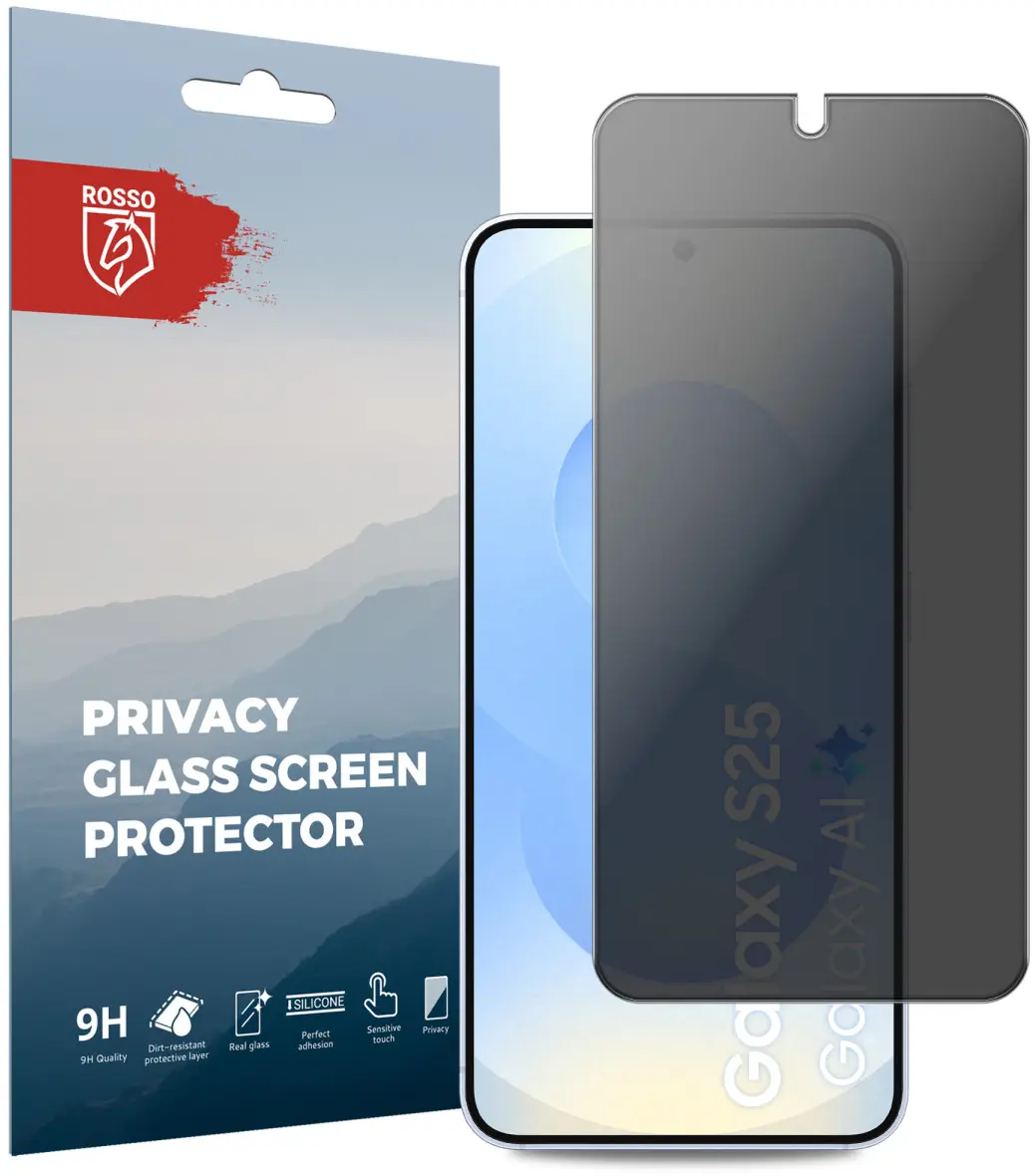 Rosso Samsung Galaxy S25 9H Tempered Glass Screen Protector Privacy afbeelding 1