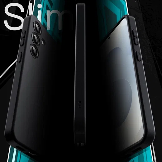 Samsung Galaxy S25 Plus Hoesje Dun TPU Back Cover Matte Zwart afbeelding 2
