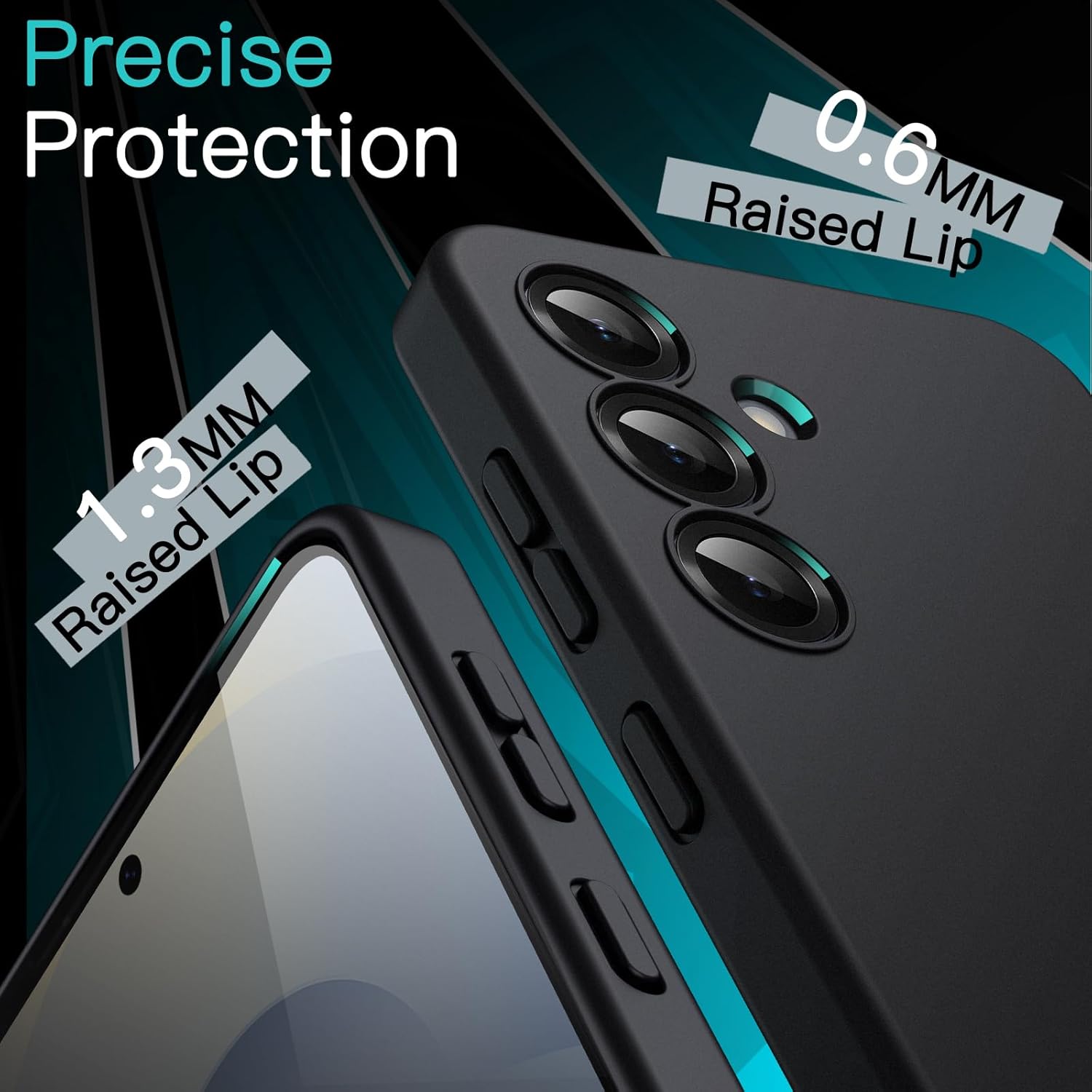 Samsung Galaxy S25 Plus Hoesje Dun TPU Back Cover Matte Zwart afbeelding 5