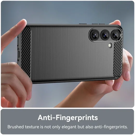 Samsung Galaxy S25 Plus Hoesje Geborsteld TPU Flexibele Back Cover Zwart afbeelding 5