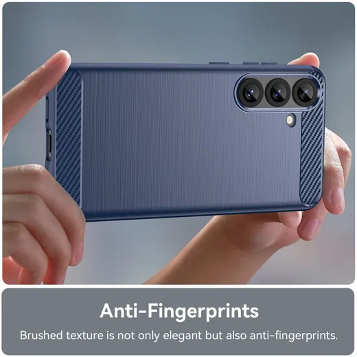 Samsung Galaxy S25 Plus Hoesje Geborsteld TPU Flexibele Back Cover Blauw afbeelding 6