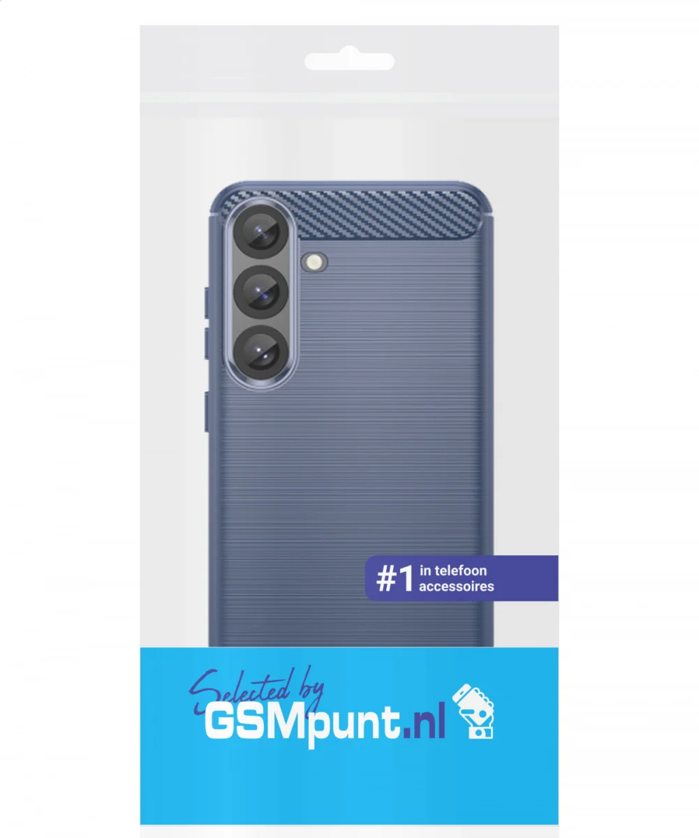 Samsung Galaxy S25 Plus Hoesje Geborsteld TPU Flexibele Back Cover Blauw afbeelding 8