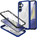 Samsung Galaxy S25 Plus Hoesje Full Protect 360° Cover met MagSafe / Qi2 Blauw