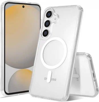 Samsung Galaxy S25 Plus Hoesje Hard Back Cover met MagSafe / Qi2 Transparant