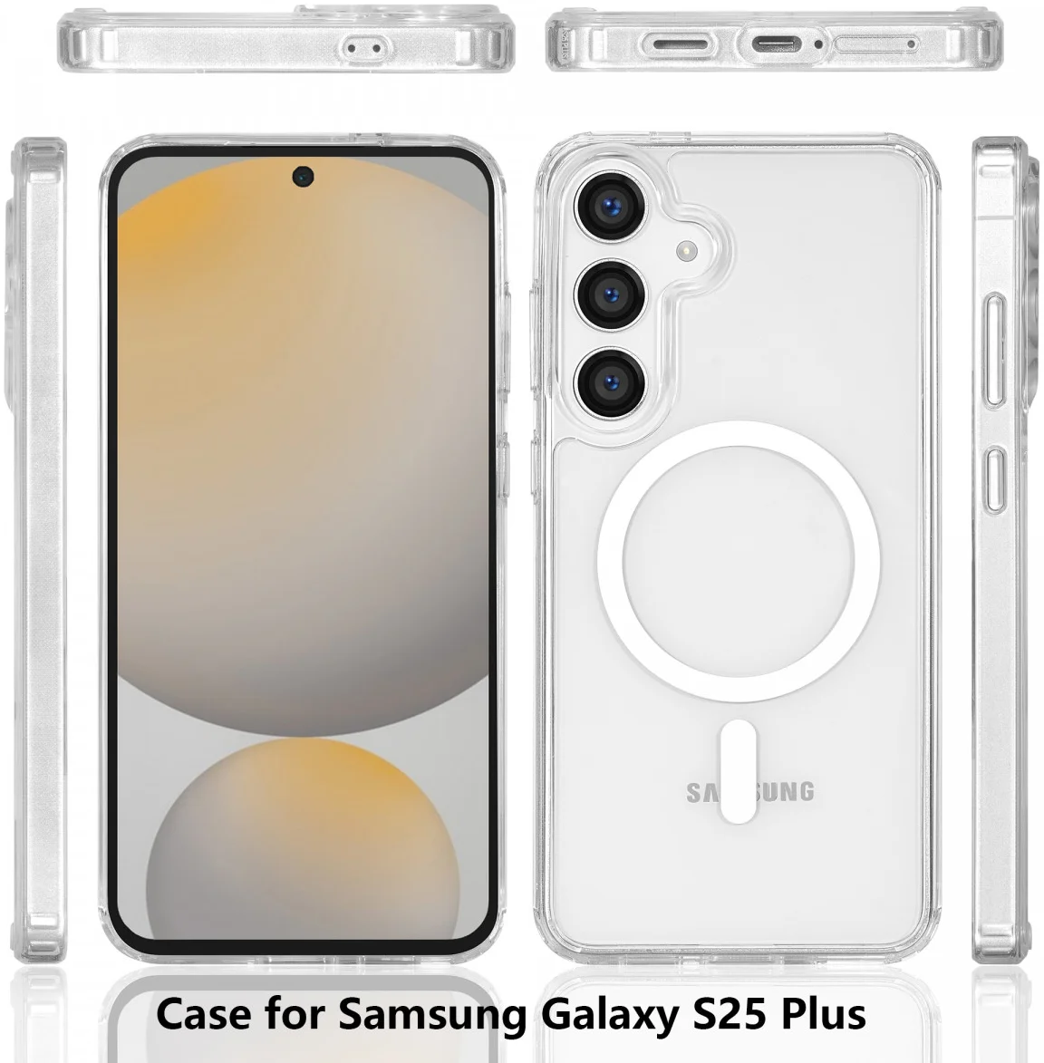 Samsung Galaxy S25 Plus Hoesje Hard Back Cover met MagSafe / Qi2 Transparant afbeelding 7