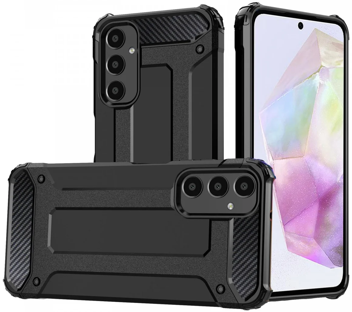 Samsung Galaxy S25 Plus Hoesje Shock Proof Hybride Back Cover Zwart afbeelding 1