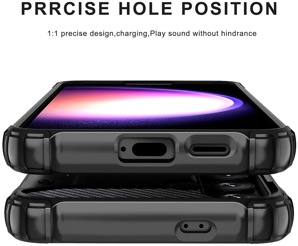 Samsung Galaxy S25 Plus Hoesje Shock Proof Hybride Back Cover Blauw afbeelding 2