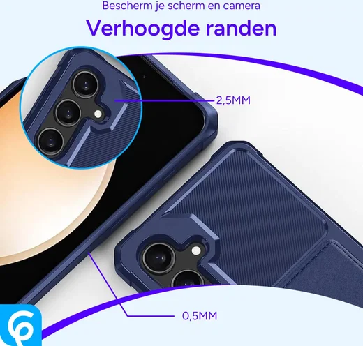 Samsung Galaxy S25 Plus Hoesje 3-in-1 Pasjes Portemonnee Back Cover Blauw afbeelding 6