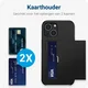 Samsung Galaxy S25 Plus Hoesje met Slider Kaarthouder Back Cover Zwart afbeelding 2